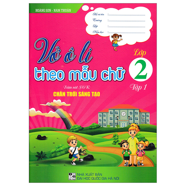 bộ vở ô li theo mẫu chữ lớp 2 - tập 1 (bám sát sgk chân trời sáng tạo)