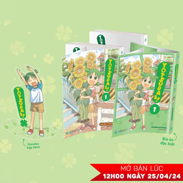 bộ yotsuba&! - tập 1 - bản đặc biệt - tặng kèm bìa áo + standee