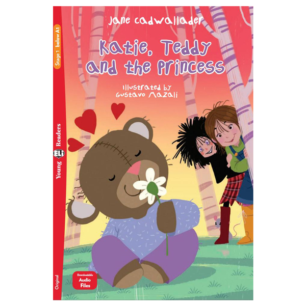 bộ young eli readers - katie, teddy and the princess - stage 1 below a1 - downloadable audio files