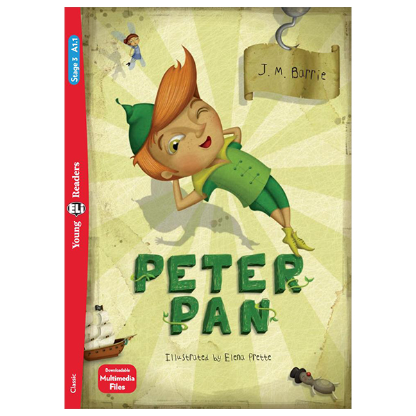 bộ young eli readers - peter pan - stage 3 a1.1 - downloadable multimedia