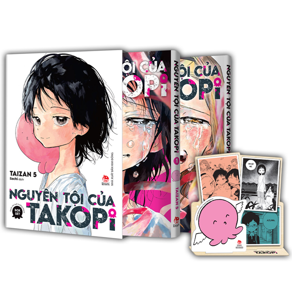 Boxset Nguyen Toi Cua Takopi - Tap 1 + Tap 2 (Hop 2 Tap) - Tang Kem Standee Giay Boi