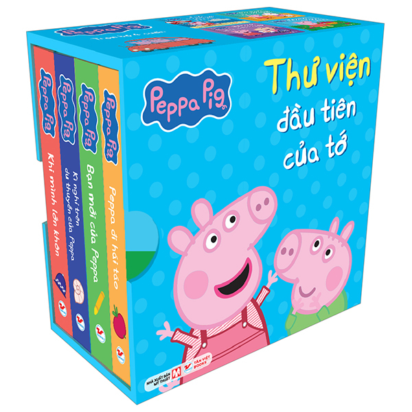 Boxset Peppa Pig - Thư Viện Đầu Tiên Của Tớ (Hộp 4 Cuốn)