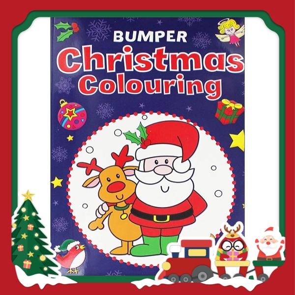 bumper christmas colouring: blue