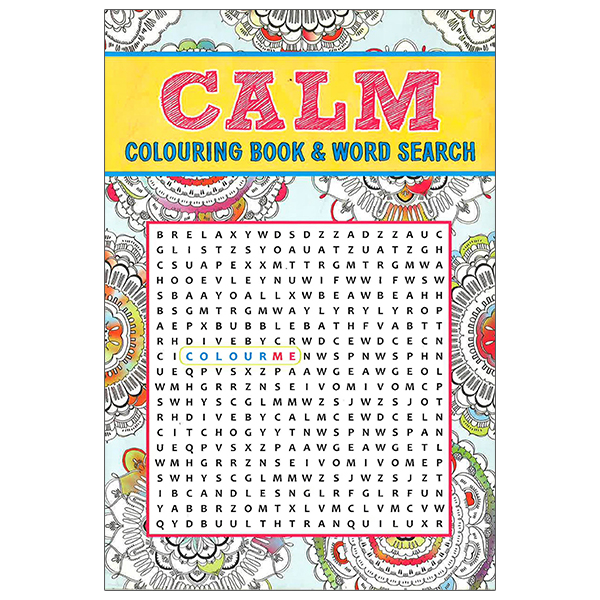 calm colouring book & word search