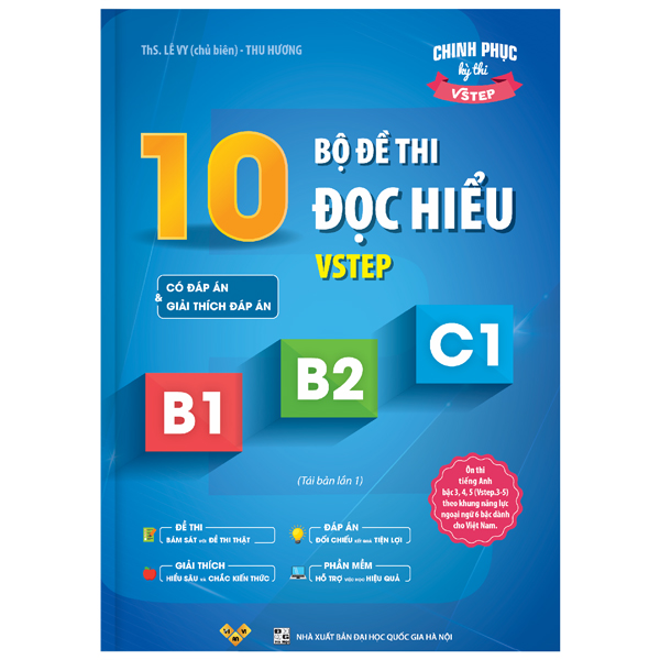 chinh phục kỳ thi vstep - 10 bộ đề thi đọc hiểu vstep b1, b2, c1 (có đáp án)