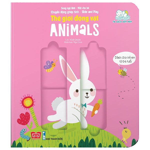 chuyển động ghép hình - slide and play - thế giới động vật - animals (tái bản 2023)