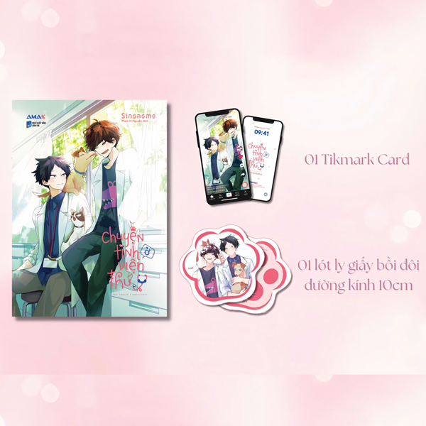 chuyện tình ở viện thú y - the two - at a vet clinic - tặng kèm tikmark card + lót ly giấy chân mèo