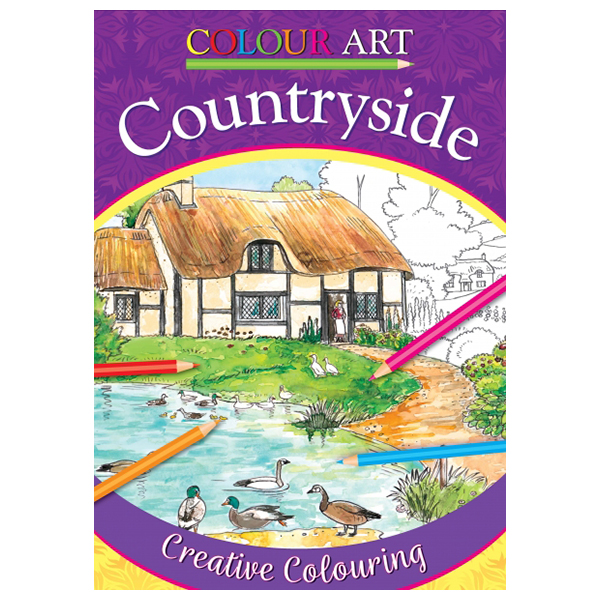 colour art - countryside - creative colouring