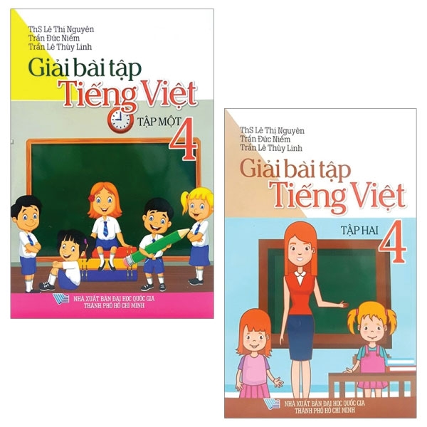 combo giải bài tập tiếng việt 4: tập 1 + 2 (bộ 2 tập)