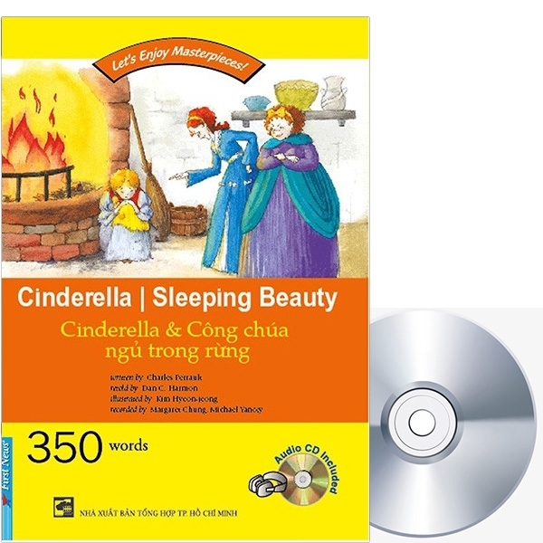 combo happy reader - cinderella & công chúa ngủ trong rừng - kèm cd