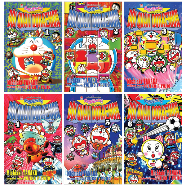 combo manga - đội quân doraemon: tập 1 - 6 (bộ 6 tập)