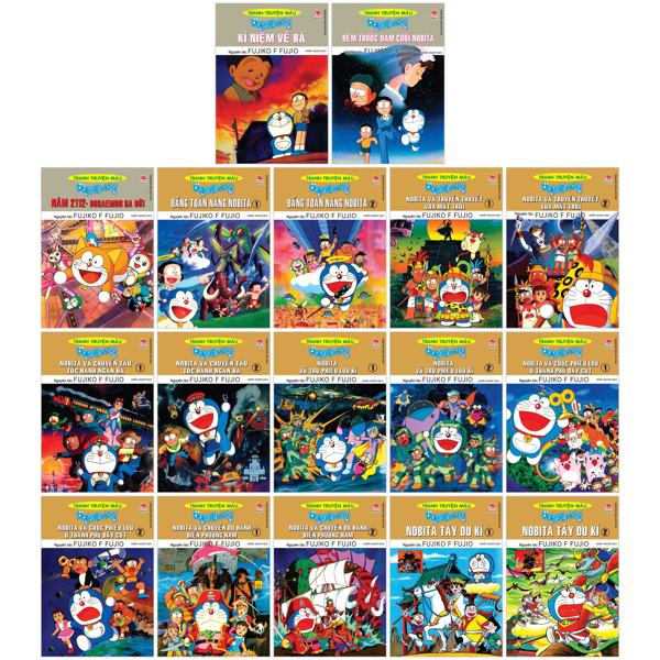 combo manga - doraemon - tranh truyện màu (bộ 17 cuốn)