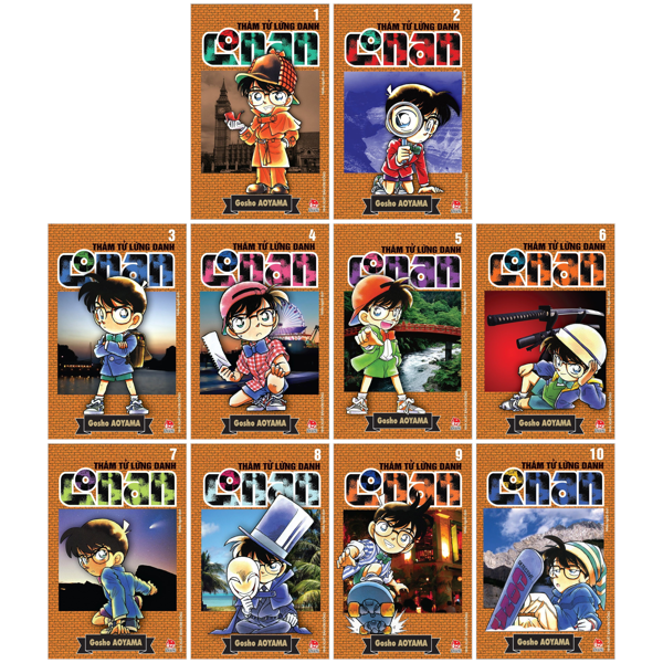 combo manga - thám tử lừng danh conan: tập 1 - 10 (bộ 10 tập)