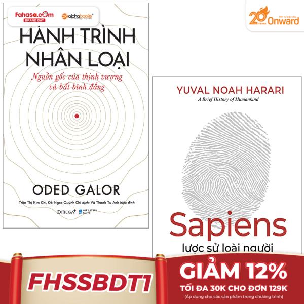 combo sách hành trình nhân loại nguồn gốc của thịnh vượng và bất bình đẳng + sapiens lược sử loài người (bộ 2 cuốn)