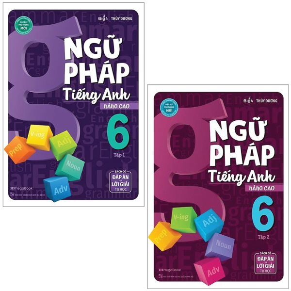 combo sách ngữ pháp tiếng anh nâng cao lớp 6 (bộ 2 tập)