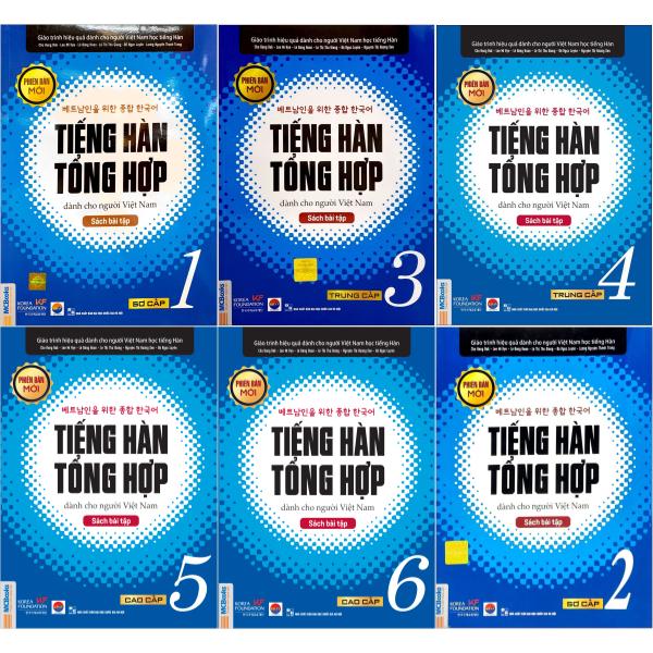 combo sách tiếng hàn tổng hợp dành cho người việt nam - sách bài tập (bộ 6 cuốn)