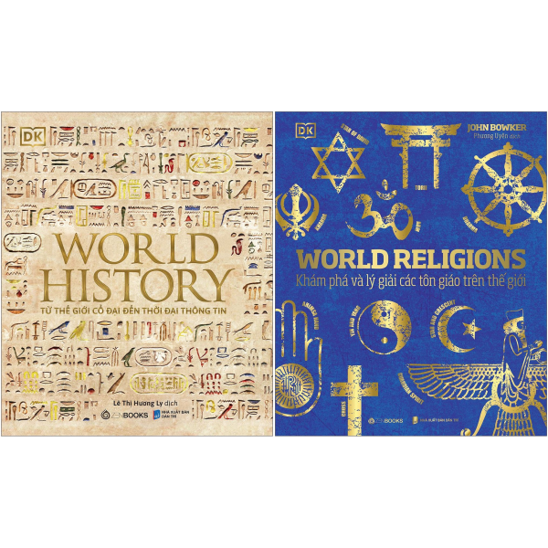 combo sách world history - lịch sử thế giới + world religions - tôn giáo thế giới (bộ 2 cuốn)