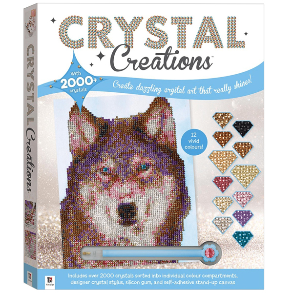 crystal creations - wolf in the snow