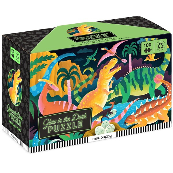 Dinosaur Park 100 Piece Glow In The Dark Puzzle