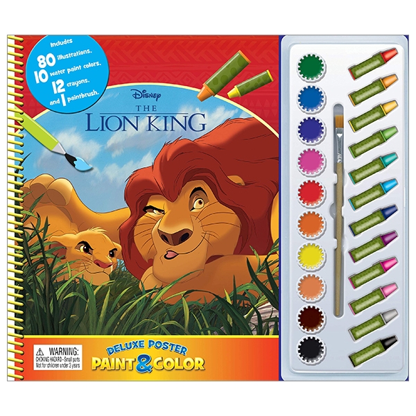 disney lion king deluxe poster paint & color