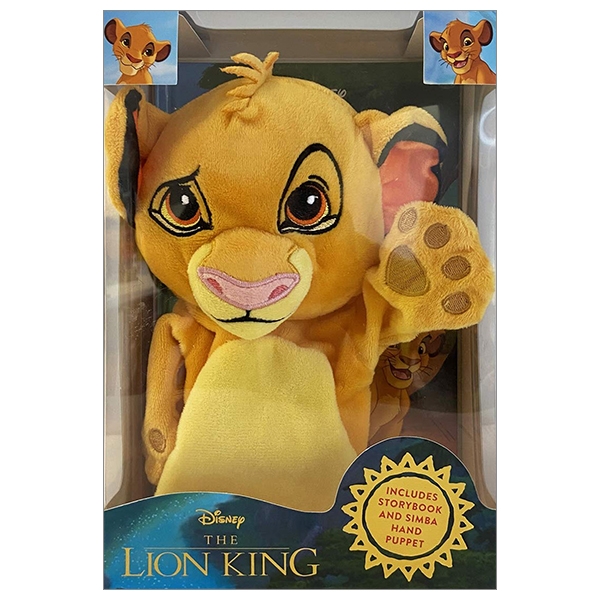 disney the lion king book and hand puppet