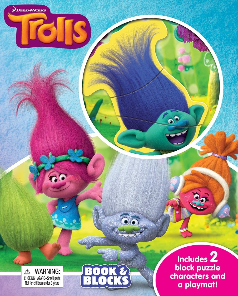 dreamworks trolls book & blocks