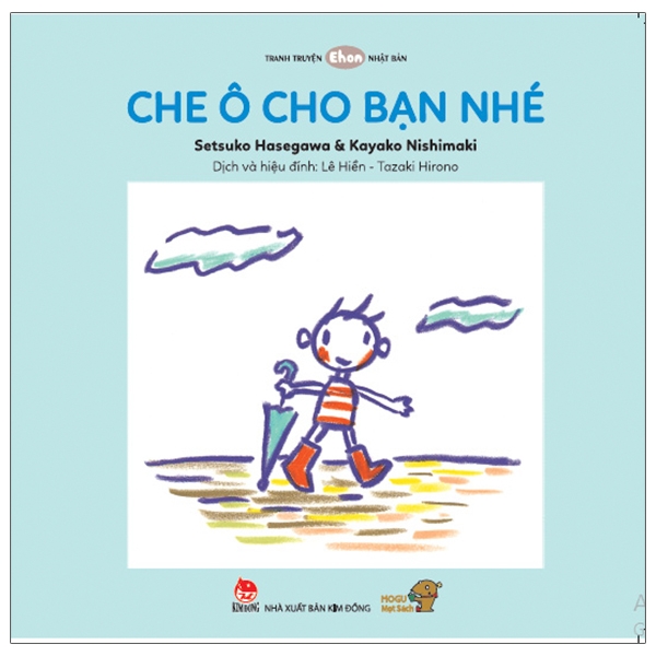 ehon - mọt sách mogu - che ô cho bạn nhé (từ 0 - 6 tuổi)