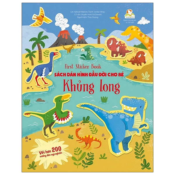 first sticker book - sách dán hình đầu đời cho bé - khủng long