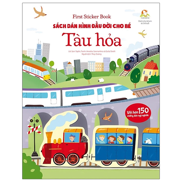 first sticker book - sách dán hình đầu đời cho bé - tàu hỏa