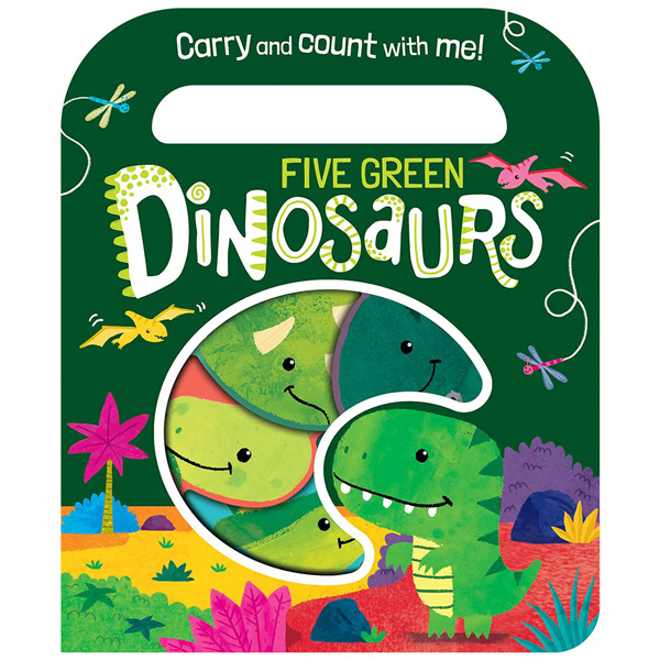 five green dinosaurs (count and carry with me!)