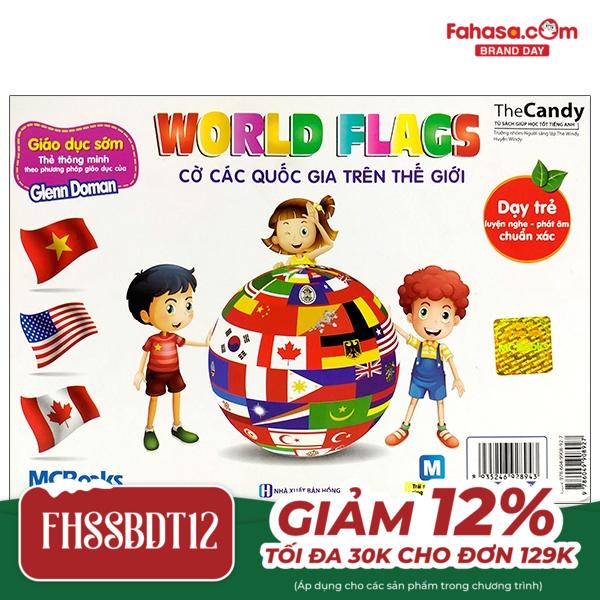 flashcard dạy trẻ theo phương pháp glenn doman - cờ các quốc gia trên thế giới