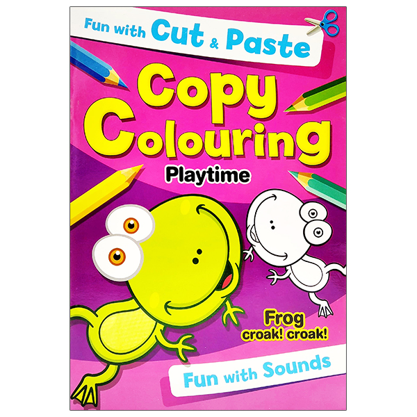 fun with cut & paste copy colouring: playtime