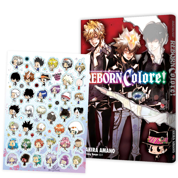 gia sư hitman reborn! official visual book - reborn colore! - tặng kèm sticker