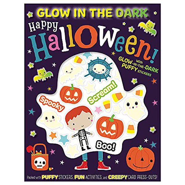 glow in the dark puffy stickers happy halloween!