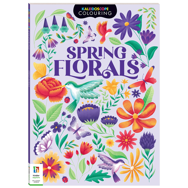 kaleidoscope colouring spring florals