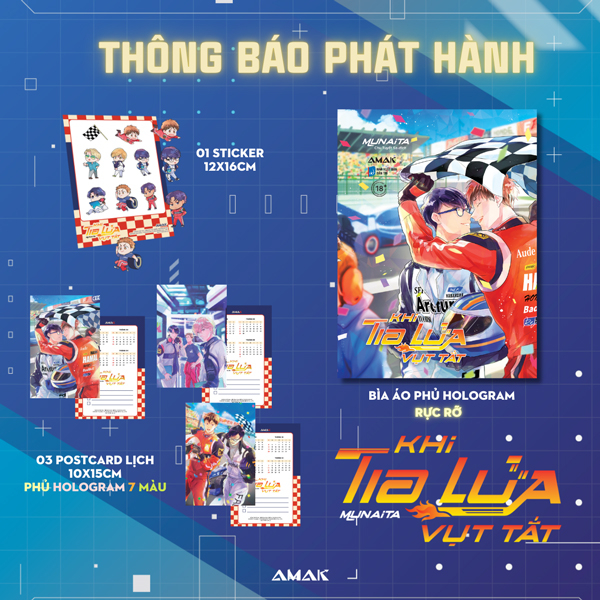 khi tia lửa vụt tắt - tặng kèm set 3 hologram postcard lịch năm mới + sticker chibi