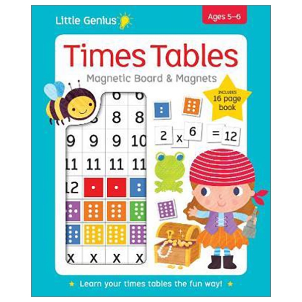 little genius times table - magnetic board & magnets