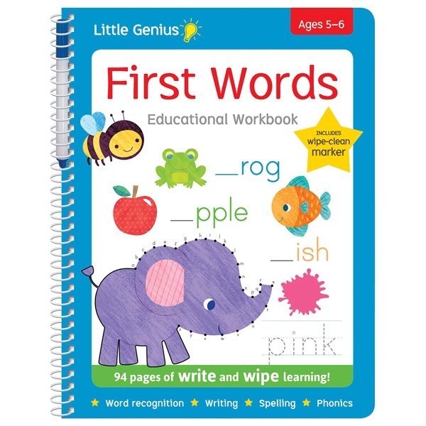 little genius write and wipe bind up - first words