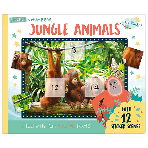 little wonders sticker by number - jungle animals