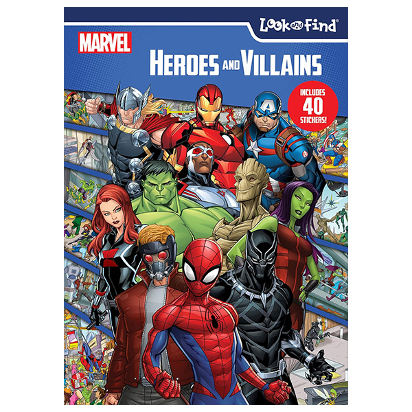 Look And Find Sticker Book Marvel Heroes And Villains