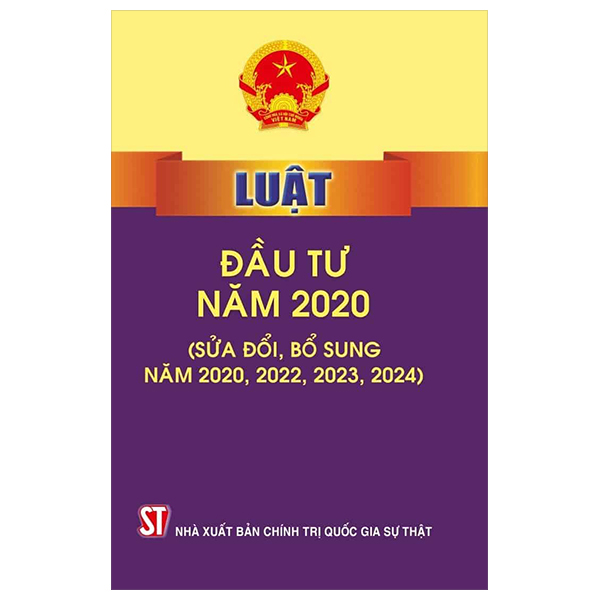 luật đầu tư năm 2020 (sửa đổi, bổ sung năm 2020, 2022, 2023, 2024)