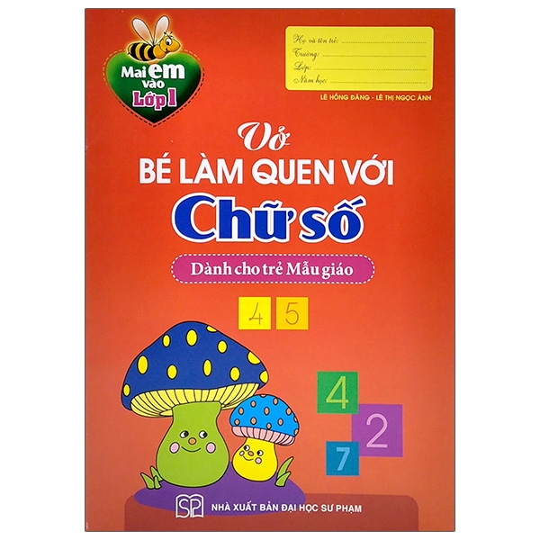 mai em vào lớp 1 - vở bé làm quen với chữ số - dành cho trẻ mẫu giáo