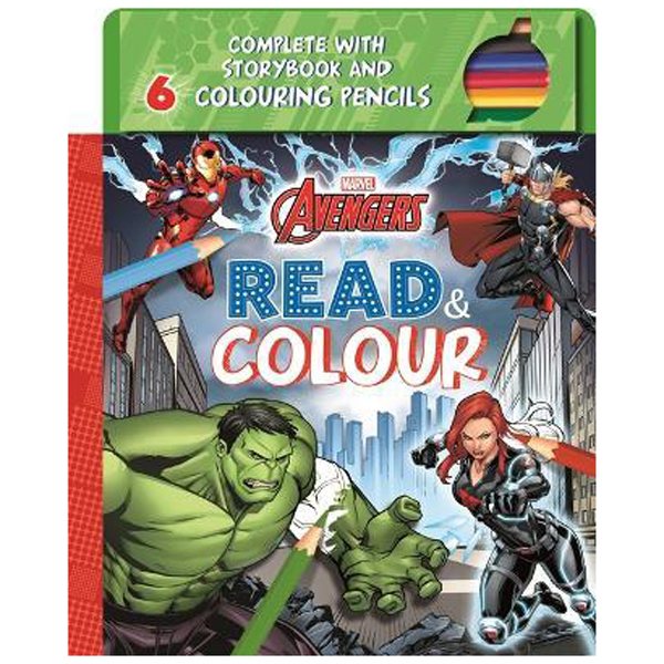 marvel avengers read & colour