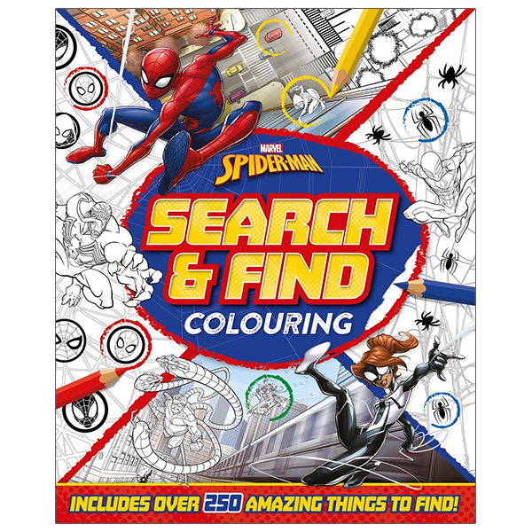 marvel spider-man: search & find colouring