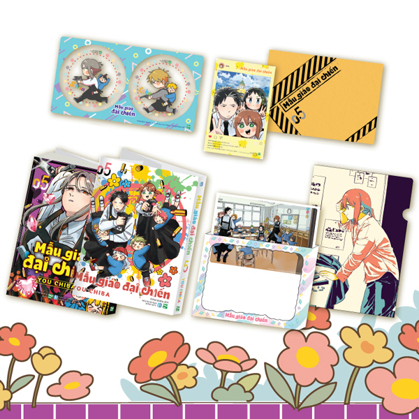 mẫu giáo đại chiến - tập 5 - bản giới hạn - tặng kèm bìa giới hạn + khung ảnh + postcard + set standee + sns card