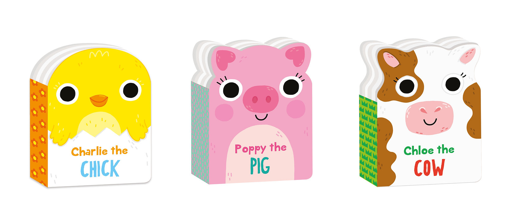 meet the farm animals - mini board book set (3 books inside)