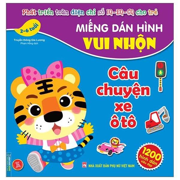 miếng dán hình vui nhộn - câu chuyện xe ô tô (2-6 tuổi)