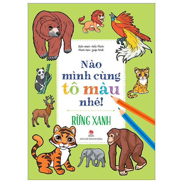 nào mình cùng tô màu nhé! - rừng xanh