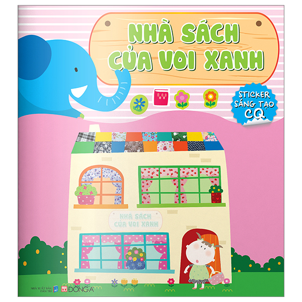 nhà sách của voi xanh - sticker sáng tạo cq