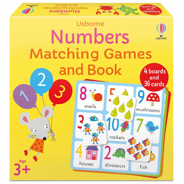 numbers matching games and book